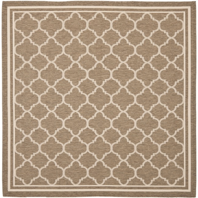 Poolside Brown/bone Indoor/outdoor Polypropylene Rug (67 Square)