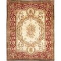 Safavieh Handmade Aubusson Maisse Light Gold/ Red Wool Rug - 8'3 x 11'