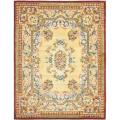 Safavieh Handmade Aubusson Loubron Gold Wool Rug - 8' x 10'