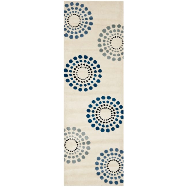 Handmade Soho Celeste Ivory New Zealand Wool Rug (26 X 8)