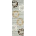 Safavieh Handmade Soho Celeste Blue New Zealand Wool Rug - 2'6" x 8'