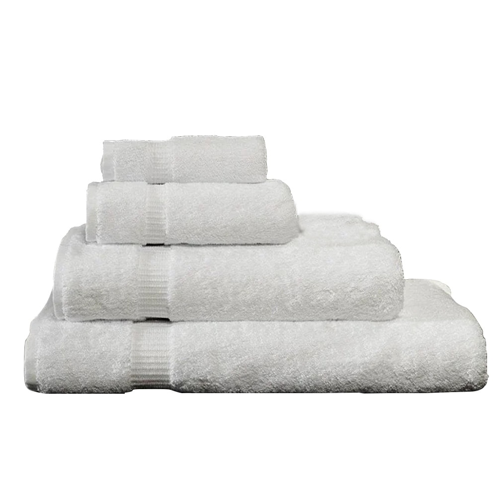 large white bath towels