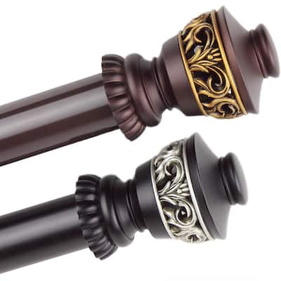 InStyleDesign Scroll Adjustable Curtain Rod Set