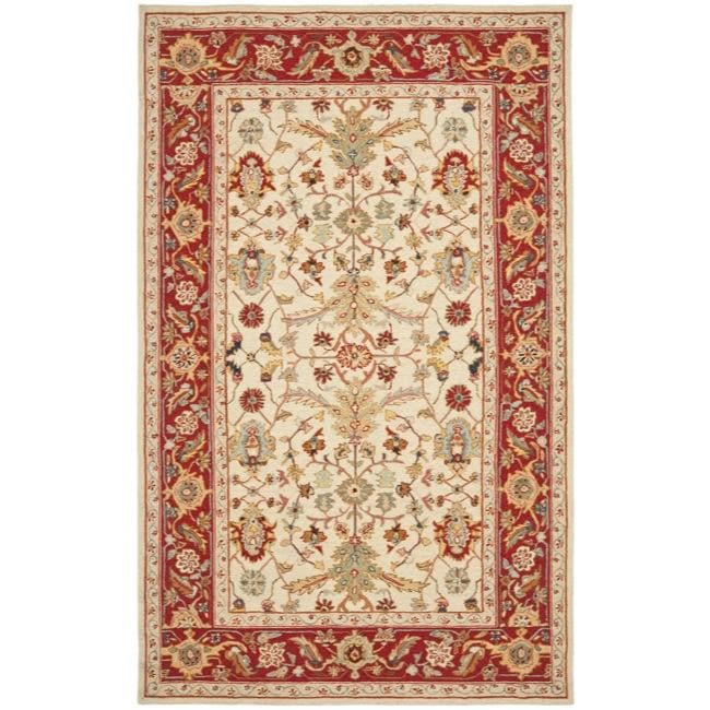 Safavieh Hand-hooked Tabriz Ivory/ Red Wool Rug - 8'9 X 11'9