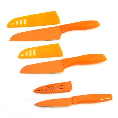 Silvermark Orange 6-piece Santoku and Parer Knife Set