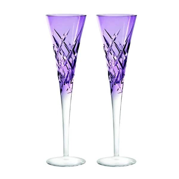 Duchesse Encore Lavender Crystal Toasting Flutes (Set of 2) - Bed Bath &  Beyond - 6600010