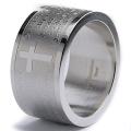 Oliveti Stainless Steel Lord's Prayer Ring (12 mm)