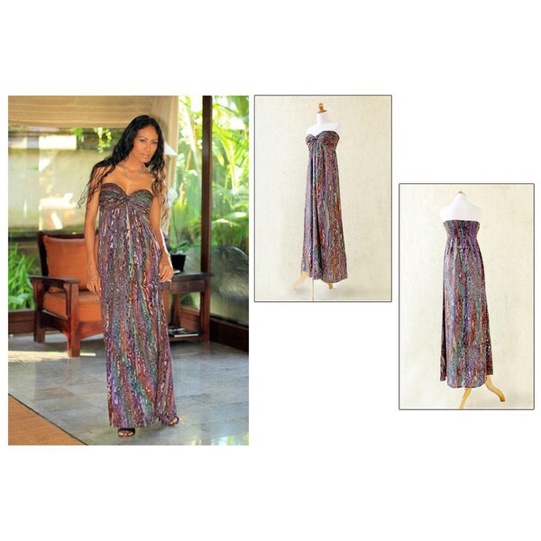 Handmade Rayon 'Bali Empress' Batik Dress (Indonesia)