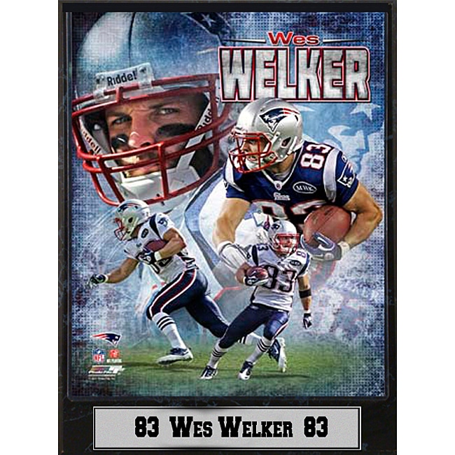NFL New England Patriots Wes Welker Stat Commemorative Plaque