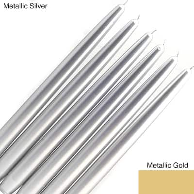 Metallic 12-Inch Taper Candles (Case of 144)