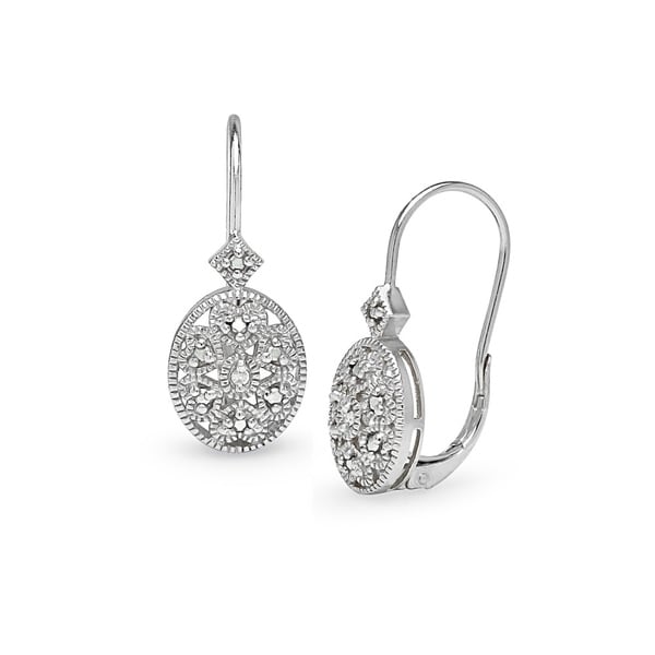 silver diamond earrings