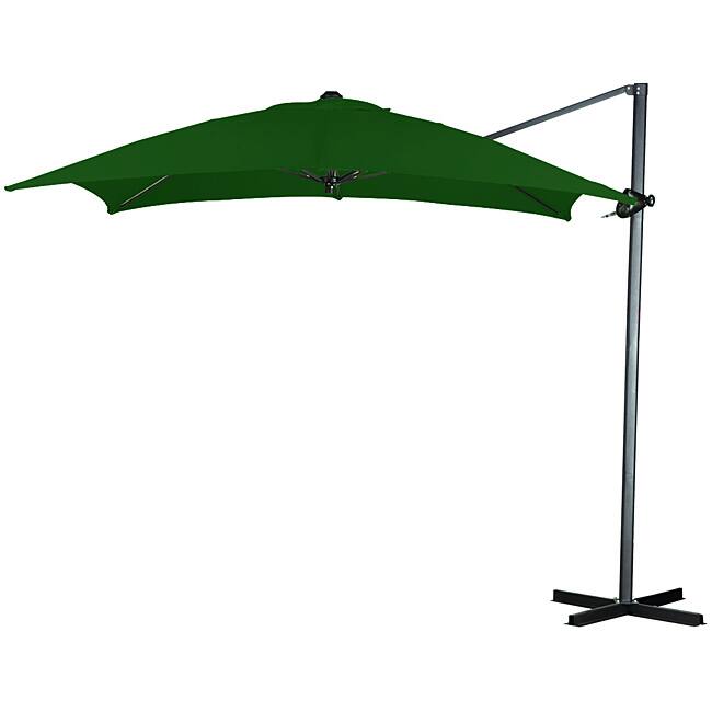 Elegant Hunter Green 10x10 Offset Square Steel Umbrella