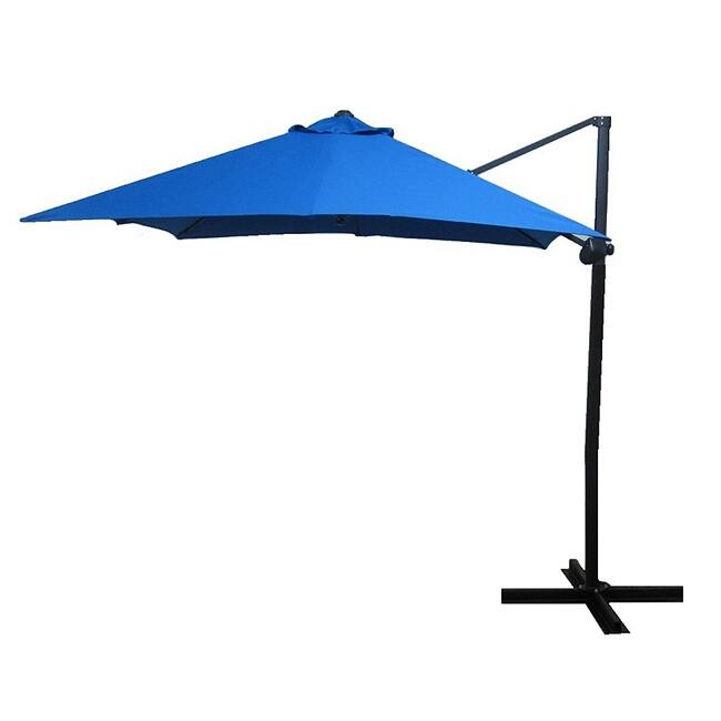 Escada Designs Elegant Pacific Blue Square Steel Offset Umbrella