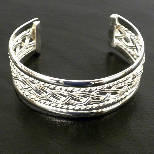 [Handmade] Mexican Artisan Handmande Braided Silver-overlay Cuff ...