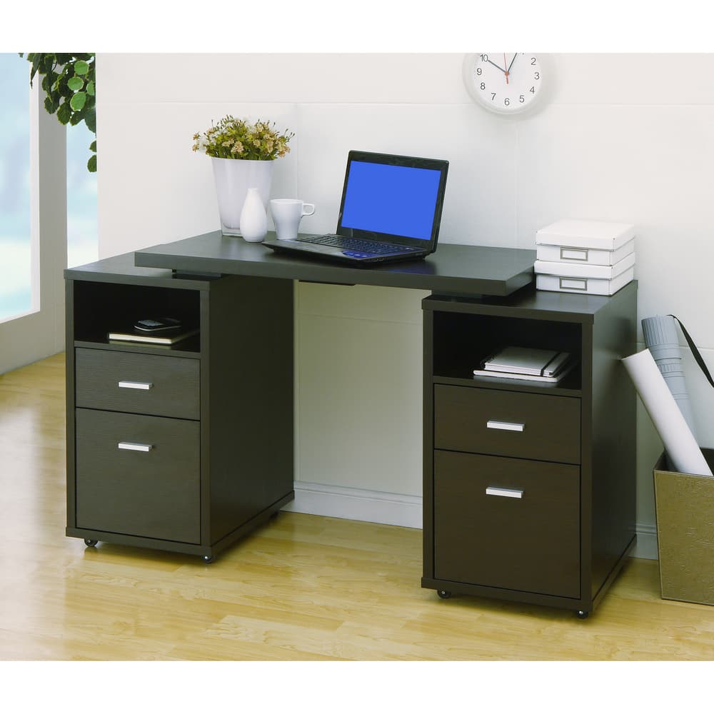Furniture of America Cappuccino 4-drawer Extendable Computer Desk
