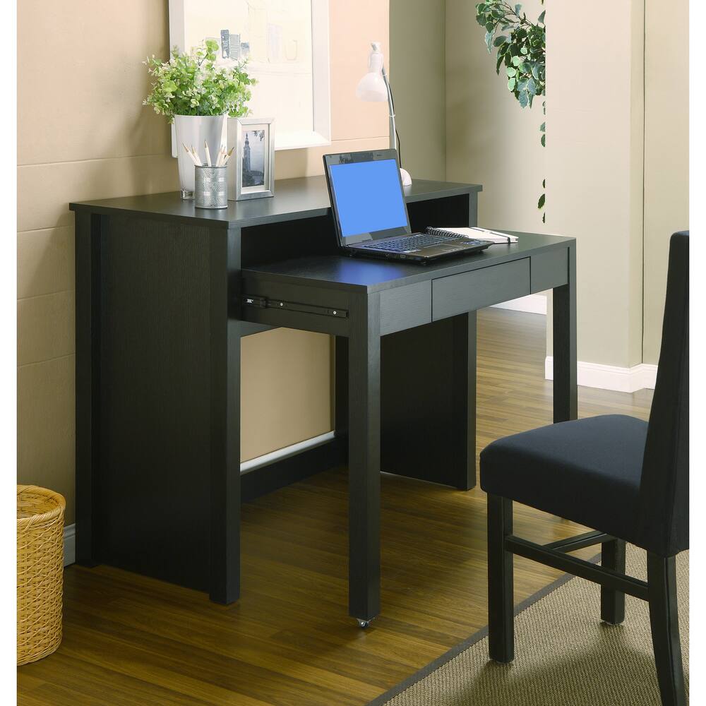 Furniture of America Quinn Modern Black 2-in-1 Office Computer Desk