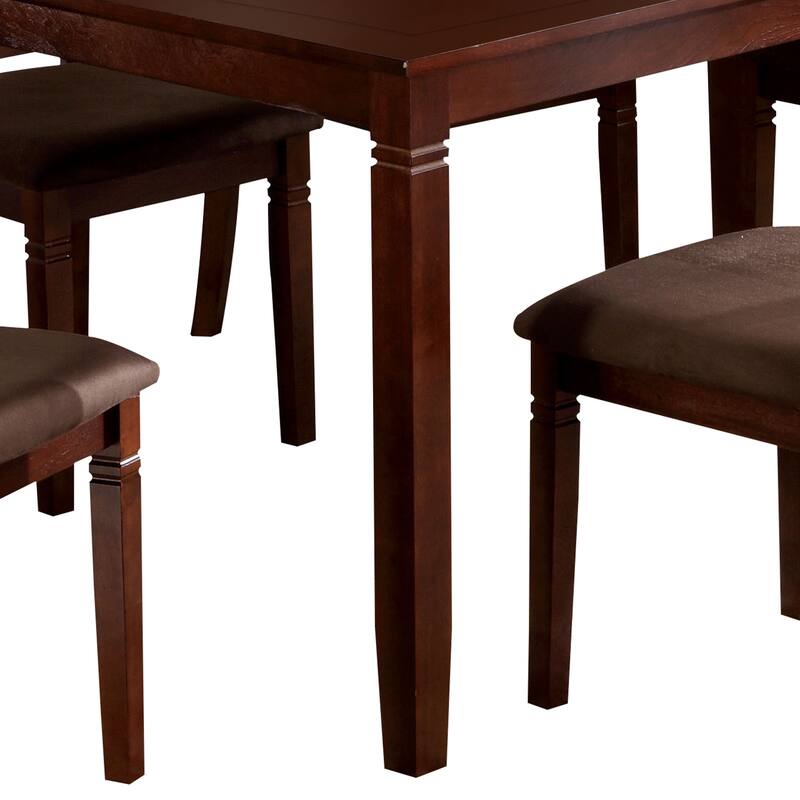 Mulani Modern Dark Cherry Solid Wood 7-Piece Dining Set by Furniture of America