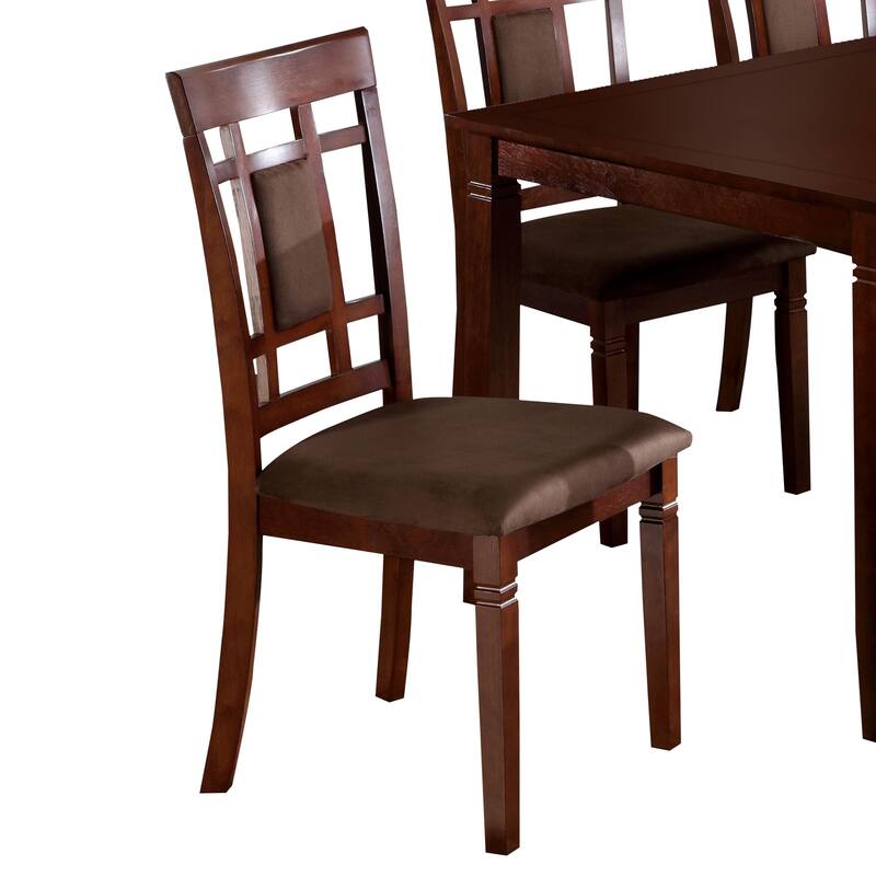 Mulani Modern Dark Cherry Solid Wood 7-Piece Dining Set by Furniture of America