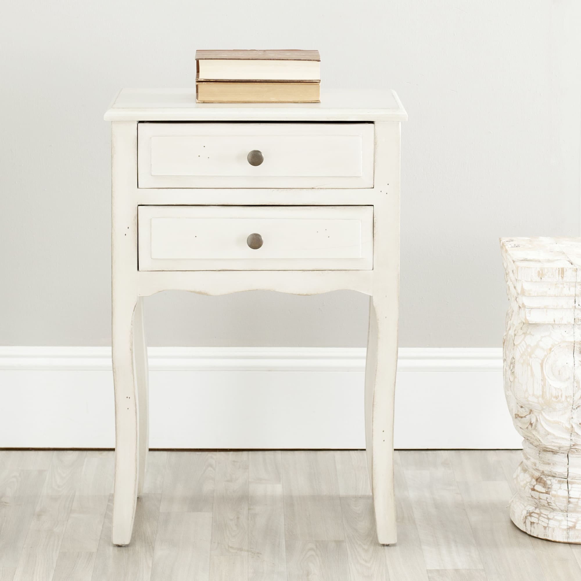 Safavieh Safavieh Sete White Night Stand White Size 2 drawer