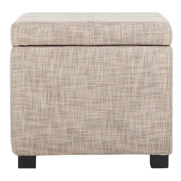 Safavieh Broadway Grey Viscose Storage Ottoman