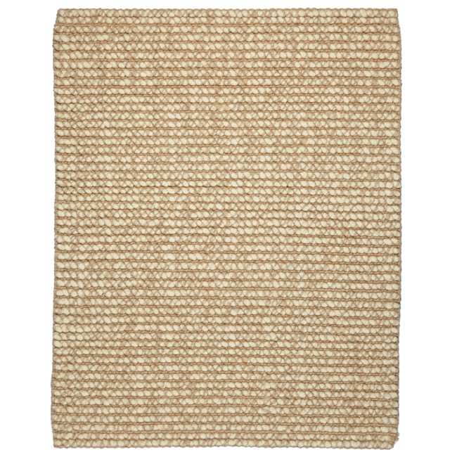 Hand woven Lhasa Ribbed Loop Wool And Jute Rug (4 X 6)