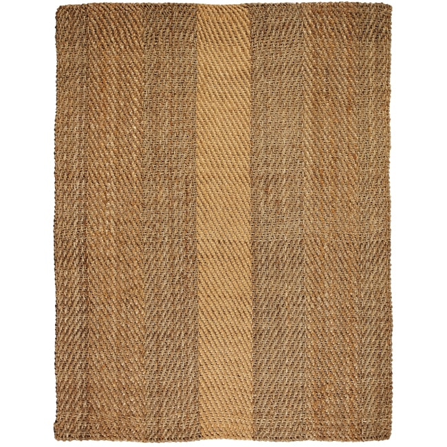 Hand woven Victory Herringbone Jute Rug (5 X 8)