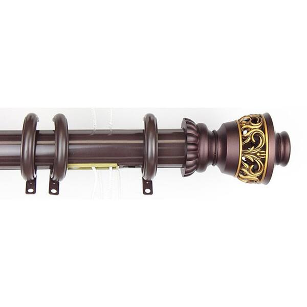 Shop Instyledesign Scroll Decorative Traverse Rod With Center Open