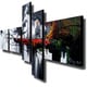 preview thumbnail 3 of 2, Hand-painted 'Angel City' 5-piece Gallery-wrapped Canvas Art Set