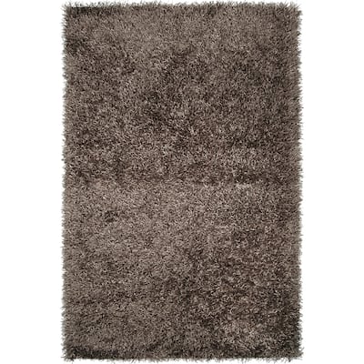 Hand-woven Brown Juncal Soft Shag Area Rug - 1'9" x 2'10" - 1'9" x 2'10"