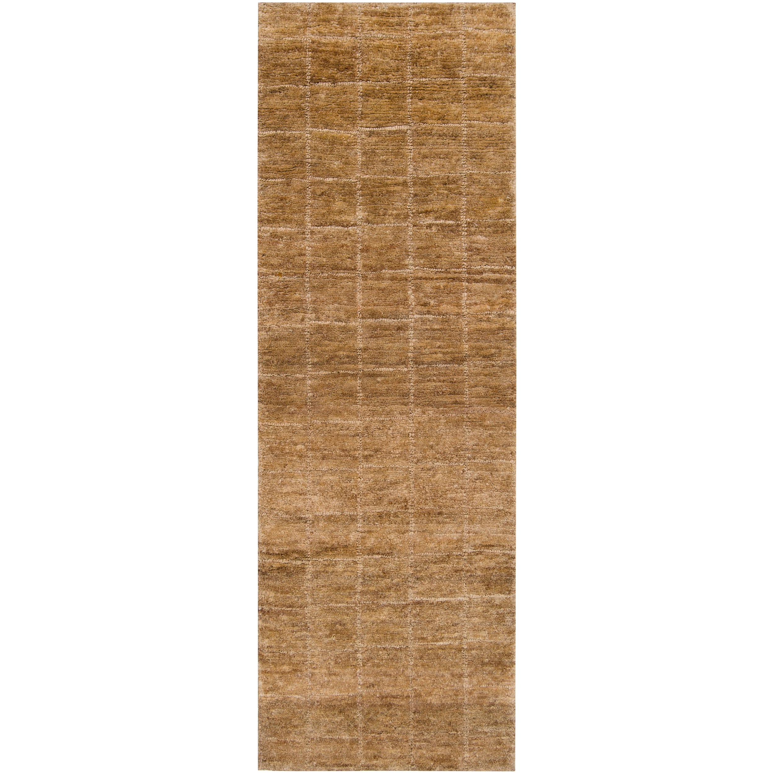 Handwoven Brown Stripes Trinidad Natural Fiber Rug (26 X 8)