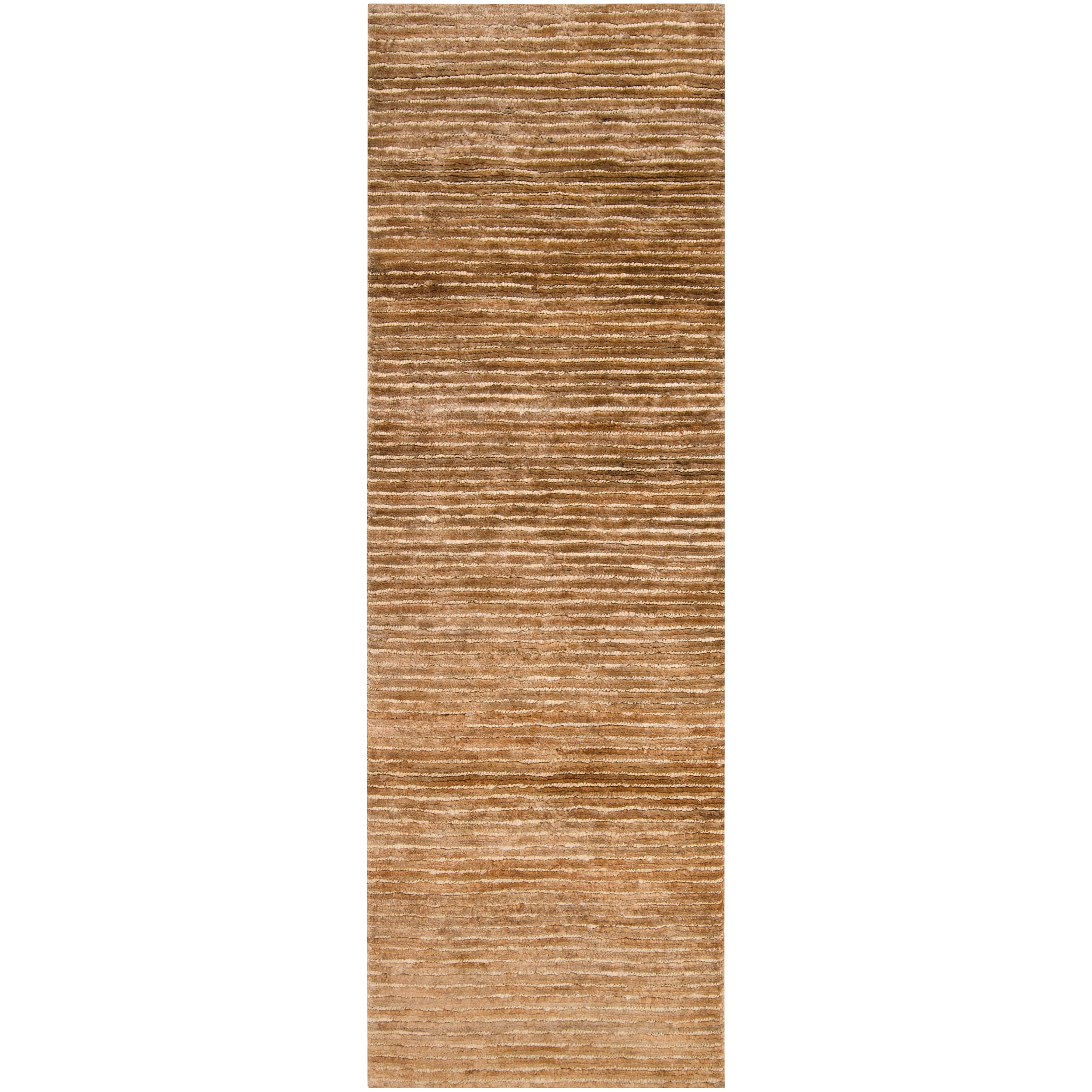 Casual Handwoven Beige Trinidad Natural Fiber Hemp Rug (26 X 8)