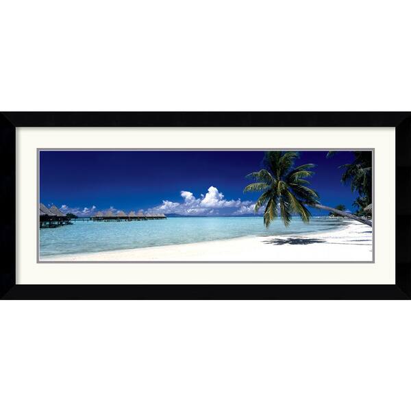 Framed Art Print 'Tropical Beach (Panel)' 43 x 20-inch - Overstock ...