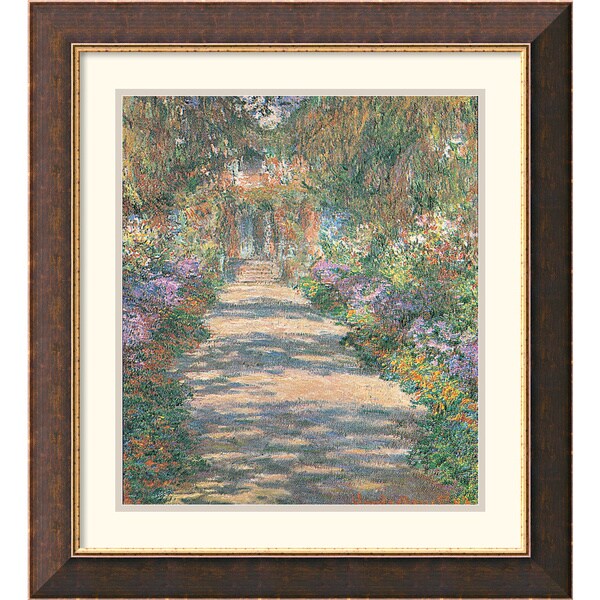 Claude 'Garden in Giverny' Framed Art Print Free Shipping Today