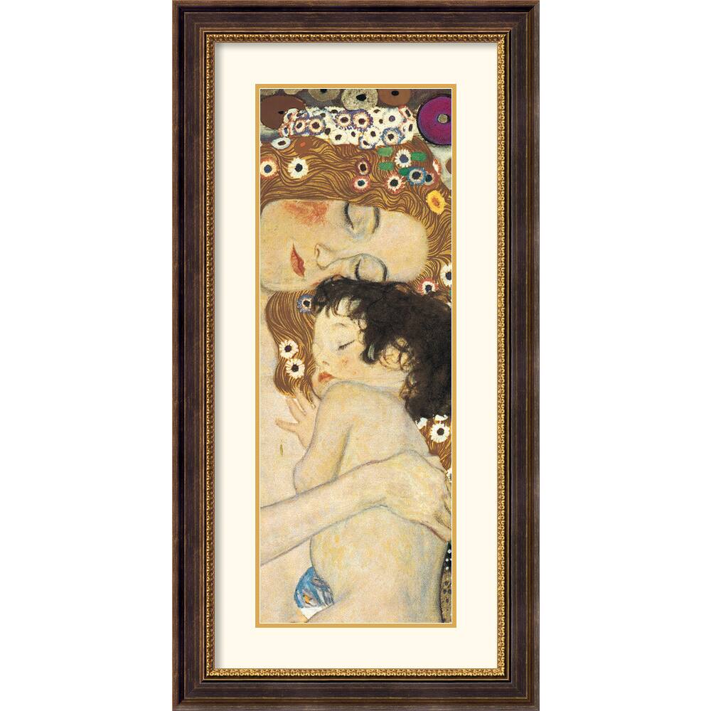 Framed Art Print 'Mother And Child (Detail)' by Gustav Klimt 23 x 44-inch