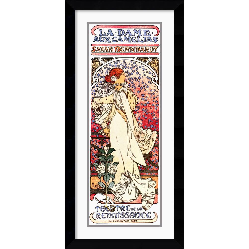 Alphonse Mucha 'La Dame Aux Camelias' Framed Art Print