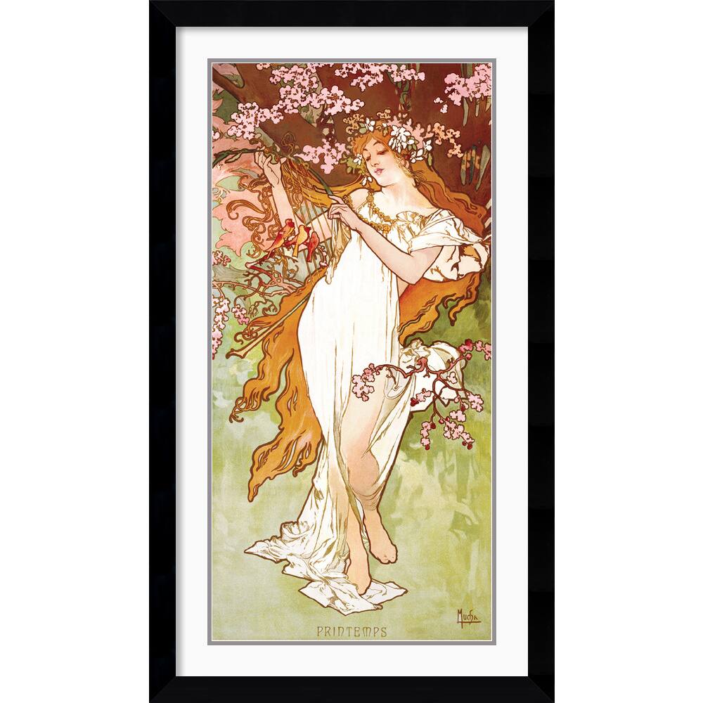 Alphonse Mucha Printemps (Spring) Framed Art Print
