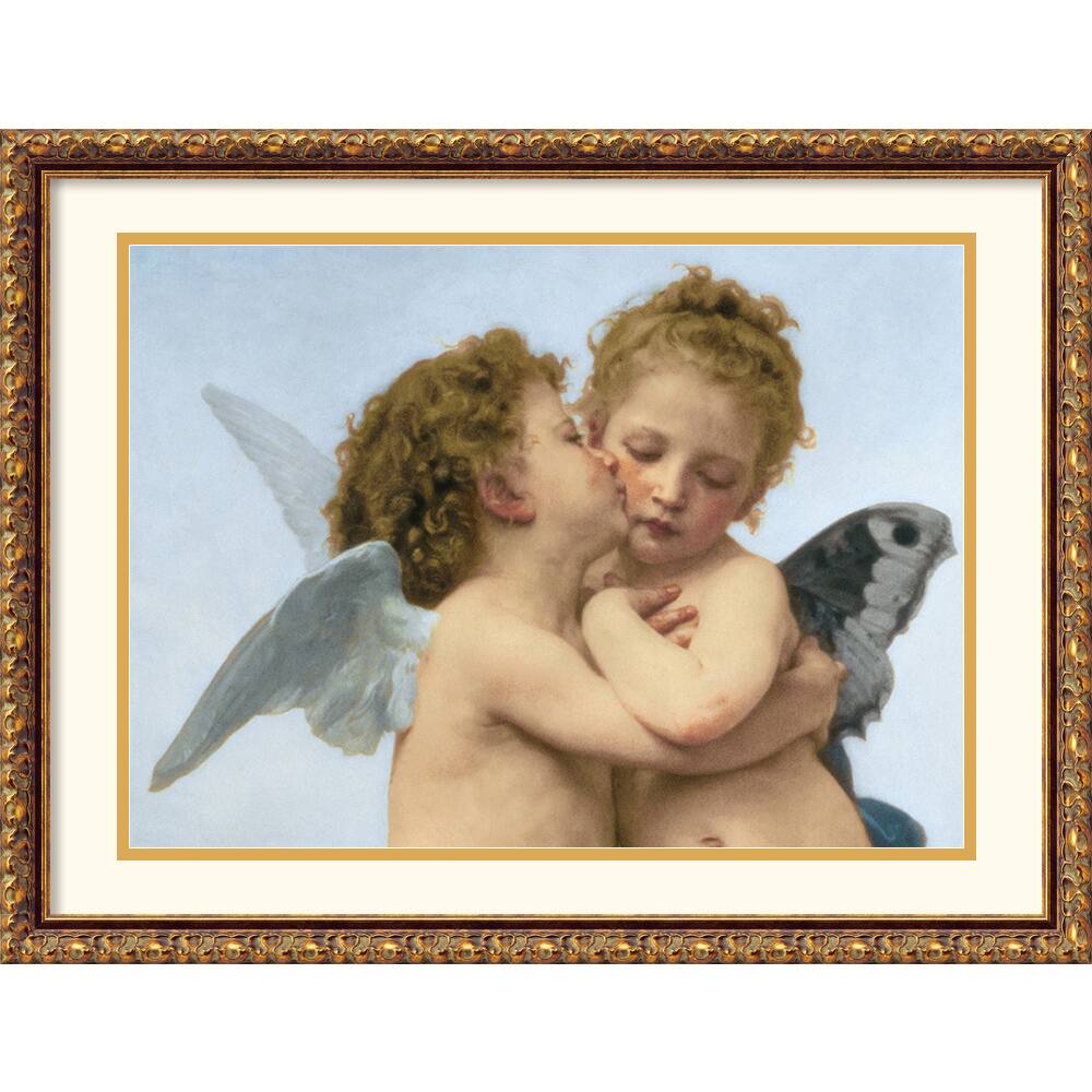 William Adolphe Bouguereau 'The First Kiss (detail)' Framed Art Print