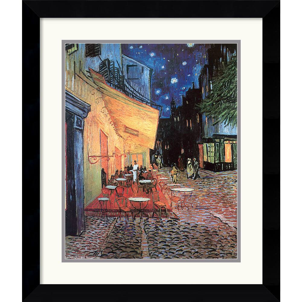 Framed Art Print Cafe Terrace At Night 24 x 28-inch