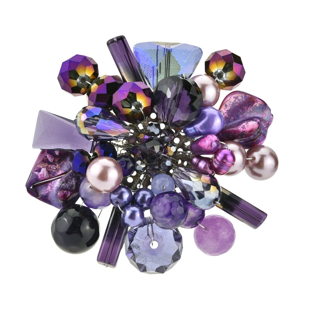 purple brooches and pins