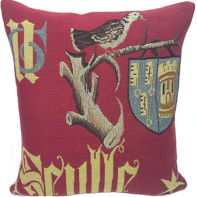 Corona Decor French Woven Traditional Poly Filled Decorative Pillow