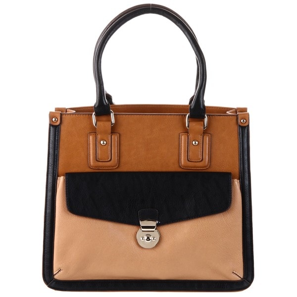 Melie Bianco Grace Tan Pocket Tote Melie Bianco Handbags Tote Bags