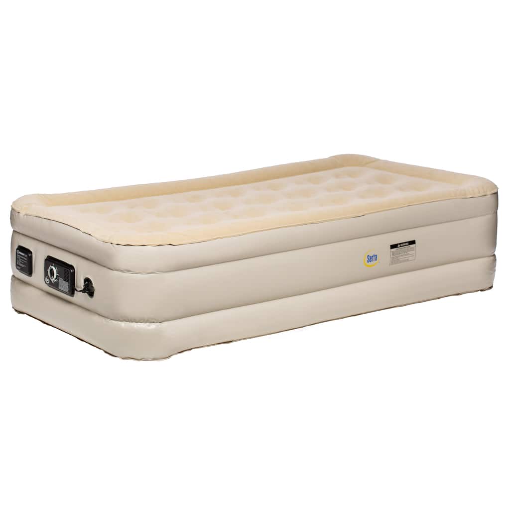 Serta Raised Twin Airbed with NeverFlat AC Pump