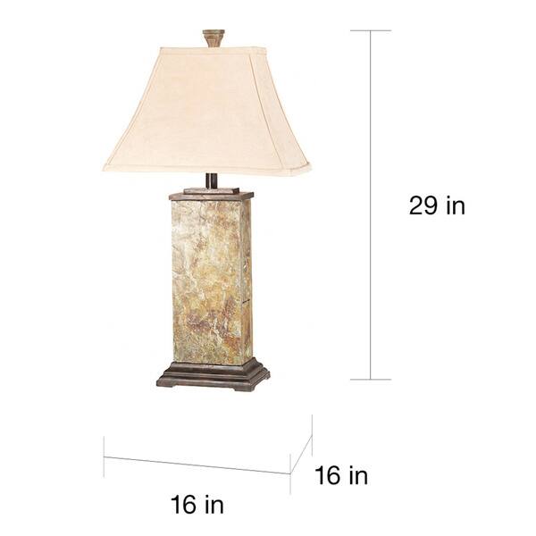 Landon Natural Slate Slate Table Lamp