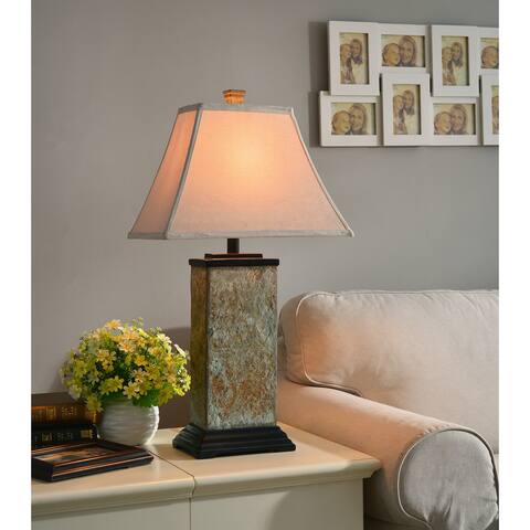 Rectangle Table Lamps Find Great Lamp Shades Deals Copper Grove Hersey Natural Slate 29 Inch Table Lamp