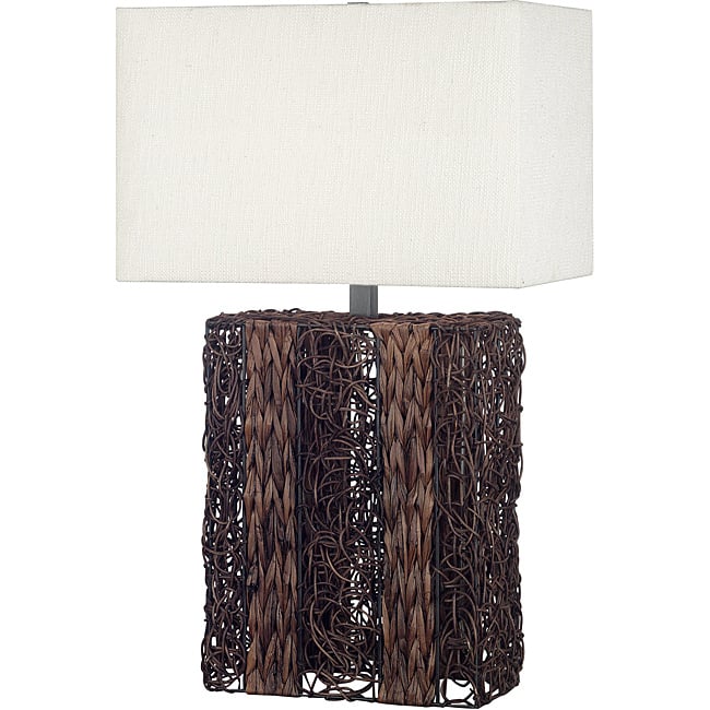 Harris 29-inch Dark Wicker Finish Table Lamp