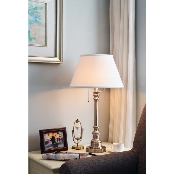 Design Craft Davies 31-inch Brushed Steel Table Lamp