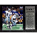 Dallas Cowboys Troy Aikman and Emmitt Smith Stat Plaque