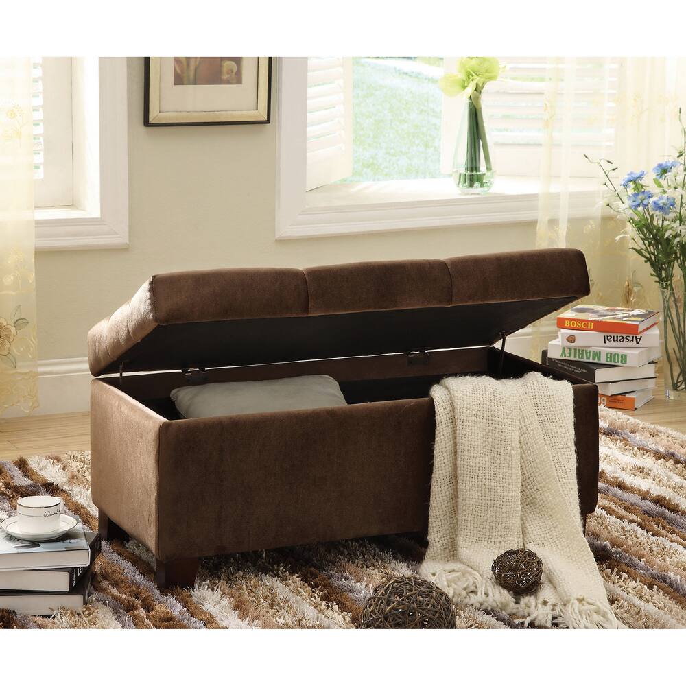Furniture of America Bella Button Tufted Storage Accent Bench