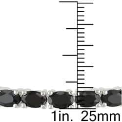 Miadora Sterling Silver 9 1/3ct TGW Black Sapphire Bangle Bracelet
