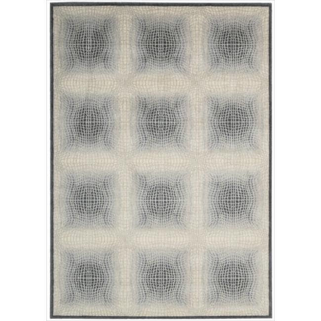 Nourison Utopia Casual Ivory Abstract Rug (53 X 75)